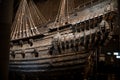 The magnificent wooden Vasa warship salvaged from the sea and displayed at Vasa Museum.