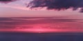 Magnificient magenta sunrise on the sea