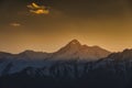 Magnificient sunset on Stok Kangri Mountain Royalty Free Stock Photo