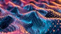 A magnified image of a polymer composite featuring a mix of shape memory polymers and tiny magnetic particles. The