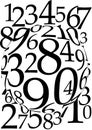 Magnified Numbers Background