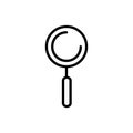 Magnifier analysis delivery icon thick line