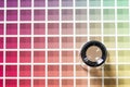 Magnifier on a color chart Royalty Free Stock Photo