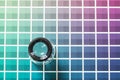 Magnifier on a color chart Royalty Free Stock Photo