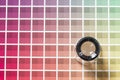 Magnifier on a color chart Royalty Free Stock Photo
