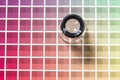 Magnifier on a color chart Royalty Free Stock Photo