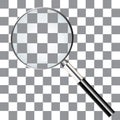 Magnifier with enlarged square shapes background