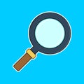 magnifier flat icon vector