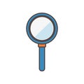 Magnifier glass search social media icon