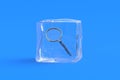 Magnifier in ice cube Royalty Free Stock Photo