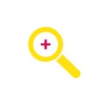 Magnifier icon. Symbol of search. Isolated object