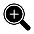 Magnifier vector glyph flat icon Royalty Free Stock Photo