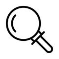 Magnifier vector thin line   icon Royalty Free Stock Photo