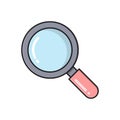 Magnifier vector flat color icon Royalty Free Stock Photo