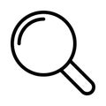 Magnifier vector thin  line icon Royalty Free Stock Photo