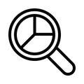 Magnifier vector thin line icon Royalty Free Stock Photo