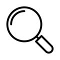 Magnifier vector thin line icon Royalty Free Stock Photo
