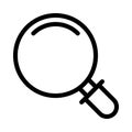 Magnifier vector thin line icon Royalty Free Stock Photo