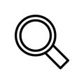 Magnifier vector thin line icon Royalty Free Stock Photo
