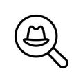 Magnifier vector thin line icon Royalty Free Stock Photo