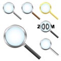 Magnifier icons Royalty Free Stock Photo