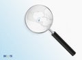 Magnifier with map of Belize on abstract topographic background Royalty Free Stock Photo