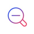 Magnifier and minus pixel perfect gradient linear ui icon Royalty Free Stock Photo