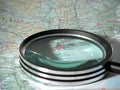 Magnifier over New York Royalty Free Stock Photo