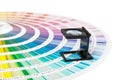 Magnifier and pantone guide