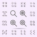 magnifier, plus, check, minus sign icon. web icons universal set for web and mobile Royalty Free Stock Photo
