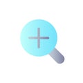 Magnifier and plus flat gradient color ui icon