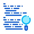 Magnifier Search Code Mistake Vector Line Icon