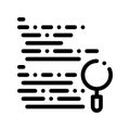 Magnifier Search Code Mistake Vector Line Icon