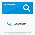 Magnifier, Search, Zoom, Find SOlid Icon Website Banner and Business Logo Template Royalty Free Stock Photo