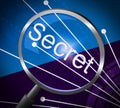 Magnifier Secret Represents Magnify Discreet And Searching