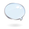 Magnifier talking bubble vector