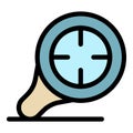 Magnifier target icon color outline vector Royalty Free Stock Photo