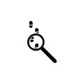 magnifier and traces icon. Element of detective icon for mobile concept and web apps. Glyph magnifier and traces icon can be used