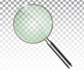 Magnifier transparent realistic vector Royalty Free Stock Photo