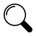 Magnifier vector glyph flat icon Royalty Free Stock Photo