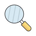 Magnifier Vector icon which can easily modify or edit Royalty Free Stock Photo