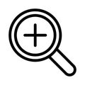 Magnifier vector thin line icon Royalty Free Stock Photo