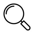 Magnifier vector thin line icon Royalty Free Stock Photo