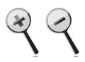 Magnifiers icons Royalty Free Stock Photo