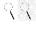 Magnifiers Set Isolated White And Transparent Background Royalty Free Stock Photo