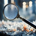 magnifing glass, ai-generatet Royalty Free Stock Photo