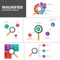 Magniflying glass Infographic elements presentation templates Abstract flat design set for brochure flyer leaflet marketing