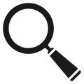 Magnify glass black icon. Zoom sign. Search symbol