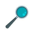 Magnify glass icon, flat style Royalty Free Stock Photo