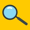 Magnify glass icon, flat style Royalty Free Stock Photo